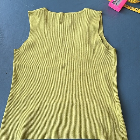 Vintage Sleeveless Ribbed Tank Size Large Silk - Picture 12 of 12